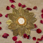 Golden Leaf Candle Holder Showpiece