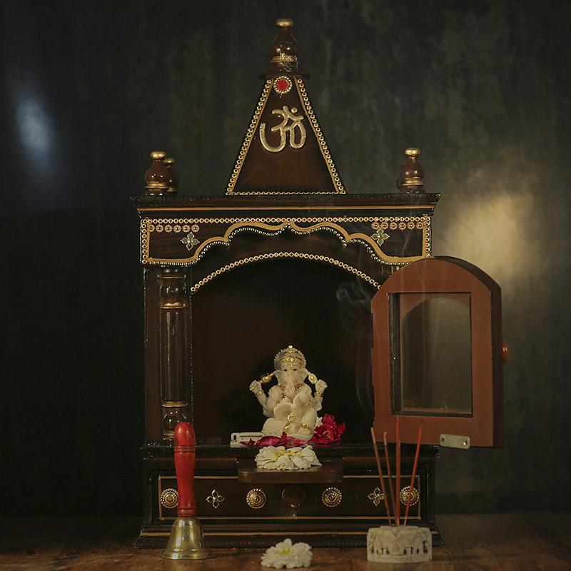 Elegant Pooja Mandir with Door