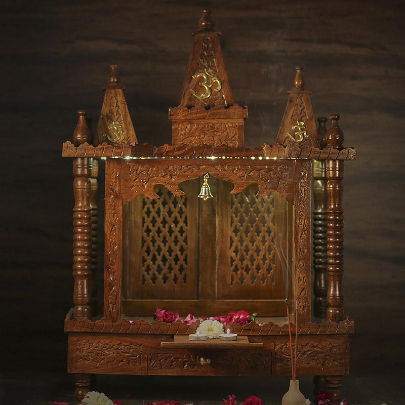 Handcrafted Wooden Pooja Mandir