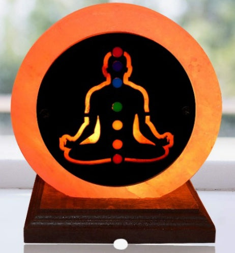Himalayan Pink Salt 7 Chakra Glow Lamp