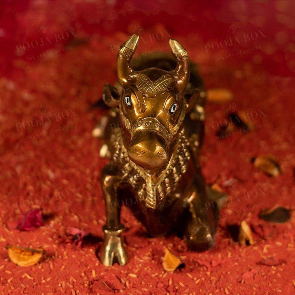 Agraj Brass Nandi Bull Idol
