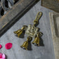 Antique Brass 3 Bells Door/wall Hanging With Laxmi Figurine Bell