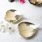 Antique Brass Prayer Leaf (Set Of 2)