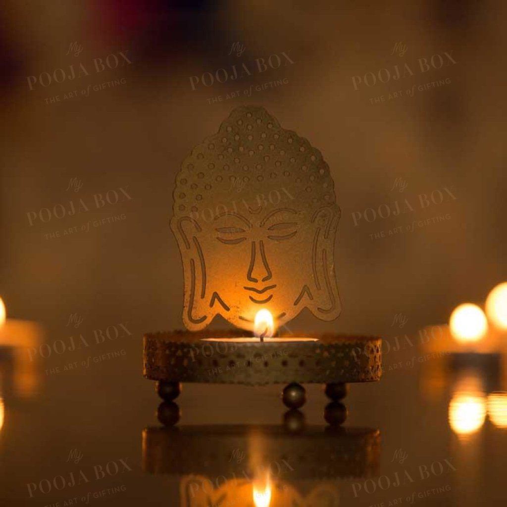 Antique Buddha Candle Holder