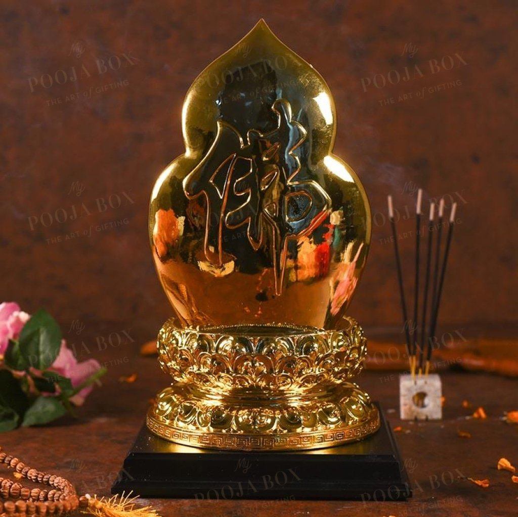 Antique Golden And White Buddha Statue Idols