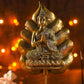 Antique Golden Buddha On Standing Bodhi Leaf Idols