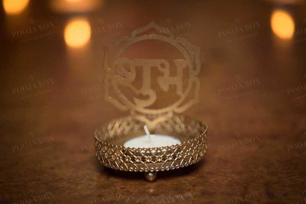 Antique Shubh Shadow Tealight/candle Holder Diya