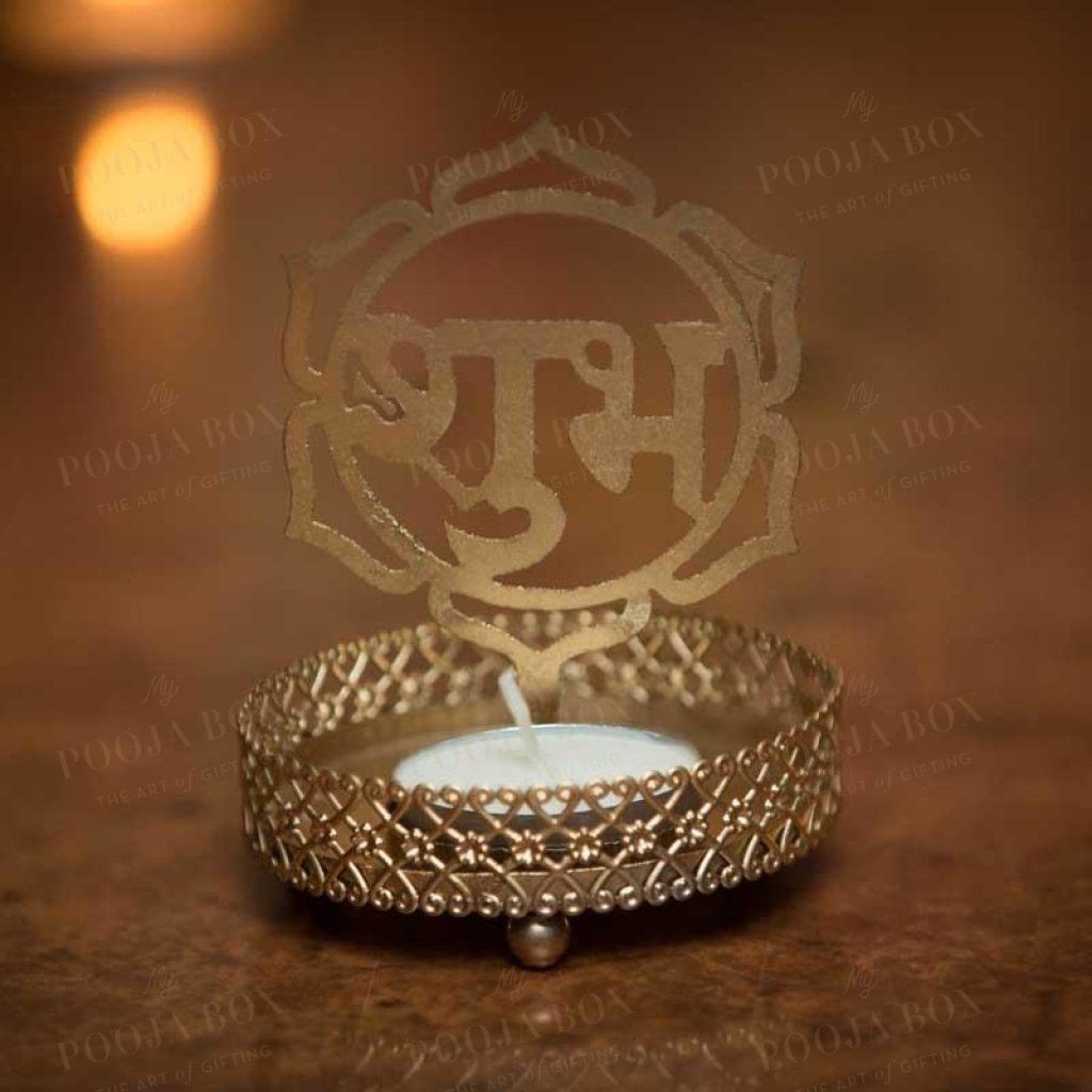 Antique Shubh Shadow Tealight/candle Holder Diya
