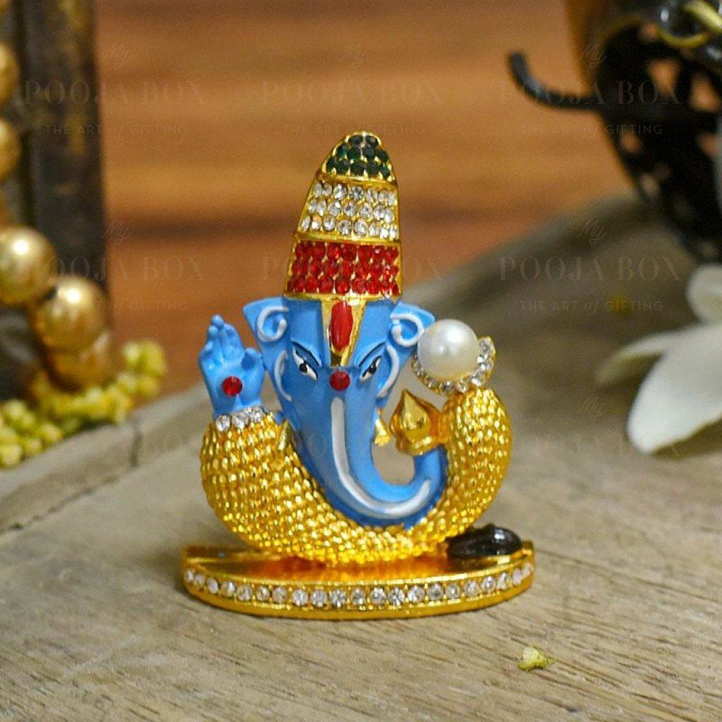 Artistic Multicolour Dashboard Ganesha Idol
