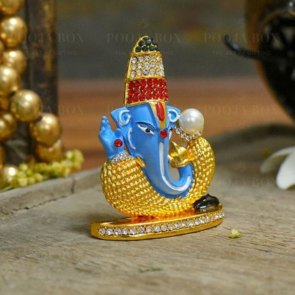Artistic Multicolour Dashboard Ganesha Idol