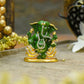 Attractive Green Studded Dashboard Ganesha Idol Idol