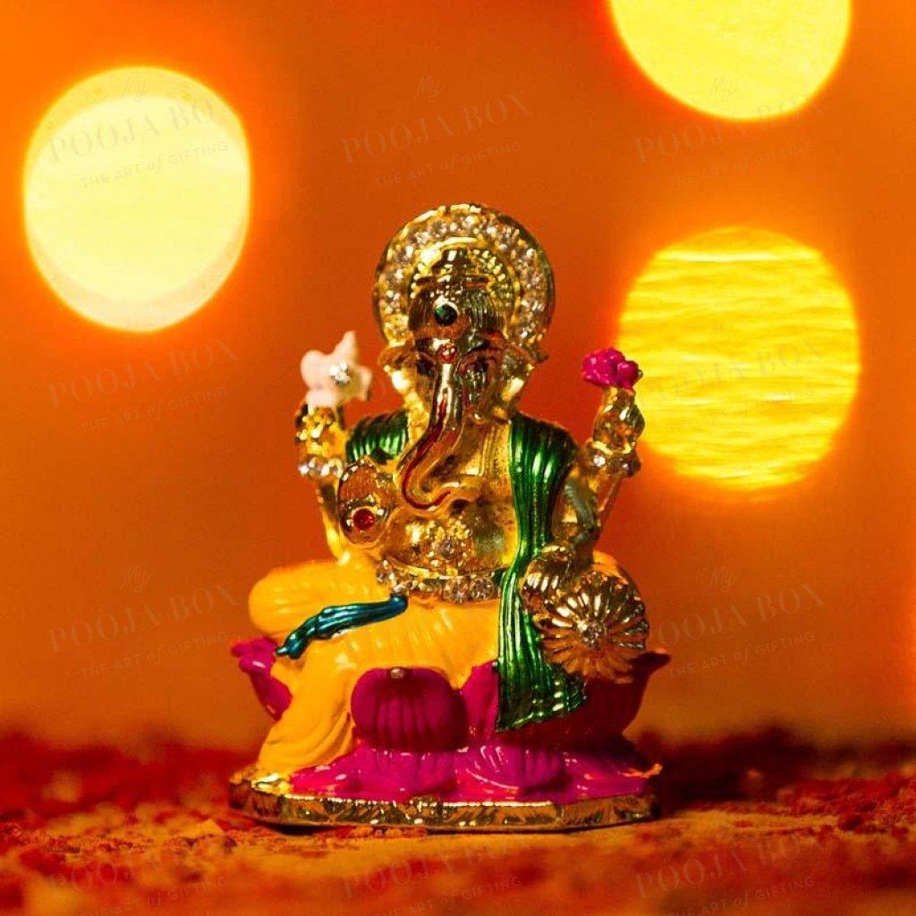 sitting position attractive lord ganesha idols for main door