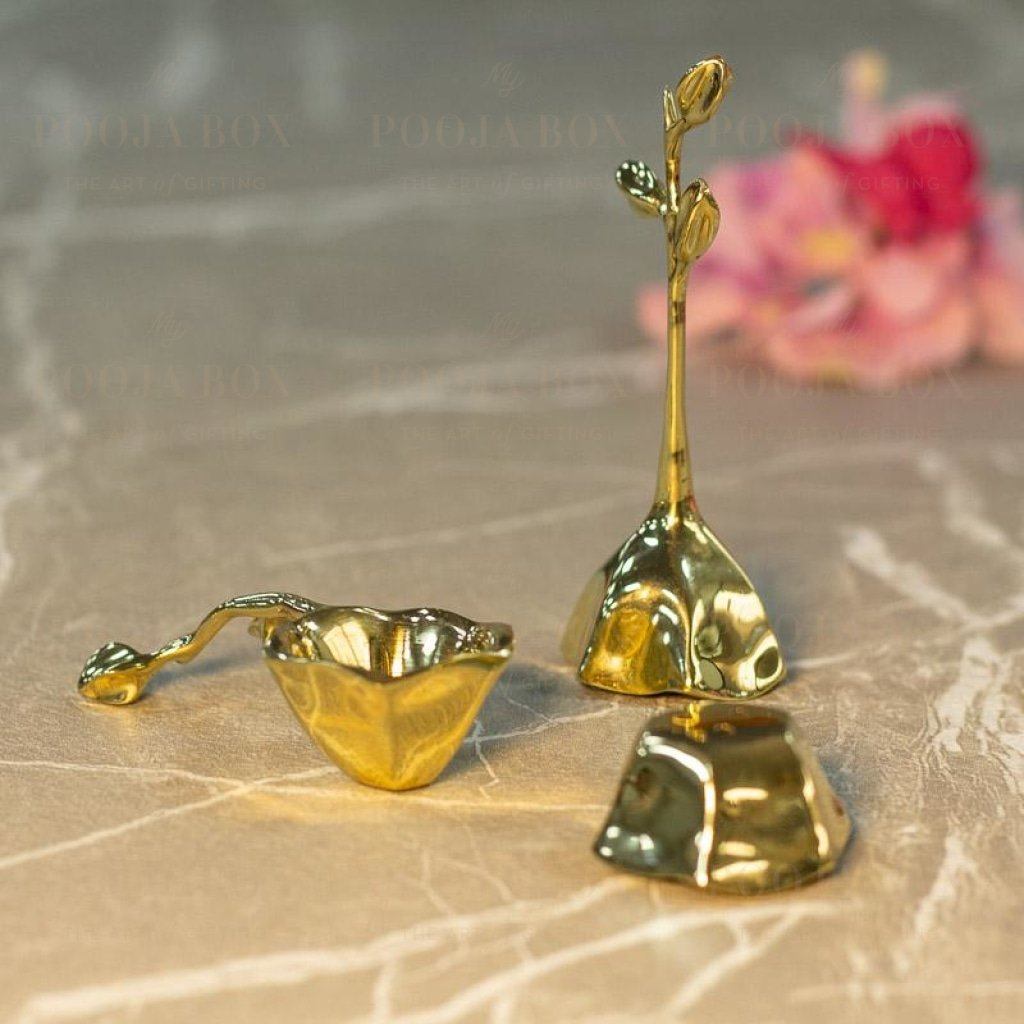 Aurum Floral Pooja Set Of 3 Items