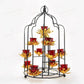 Beautiful Bird Cage Lotus Diya Holder Candle