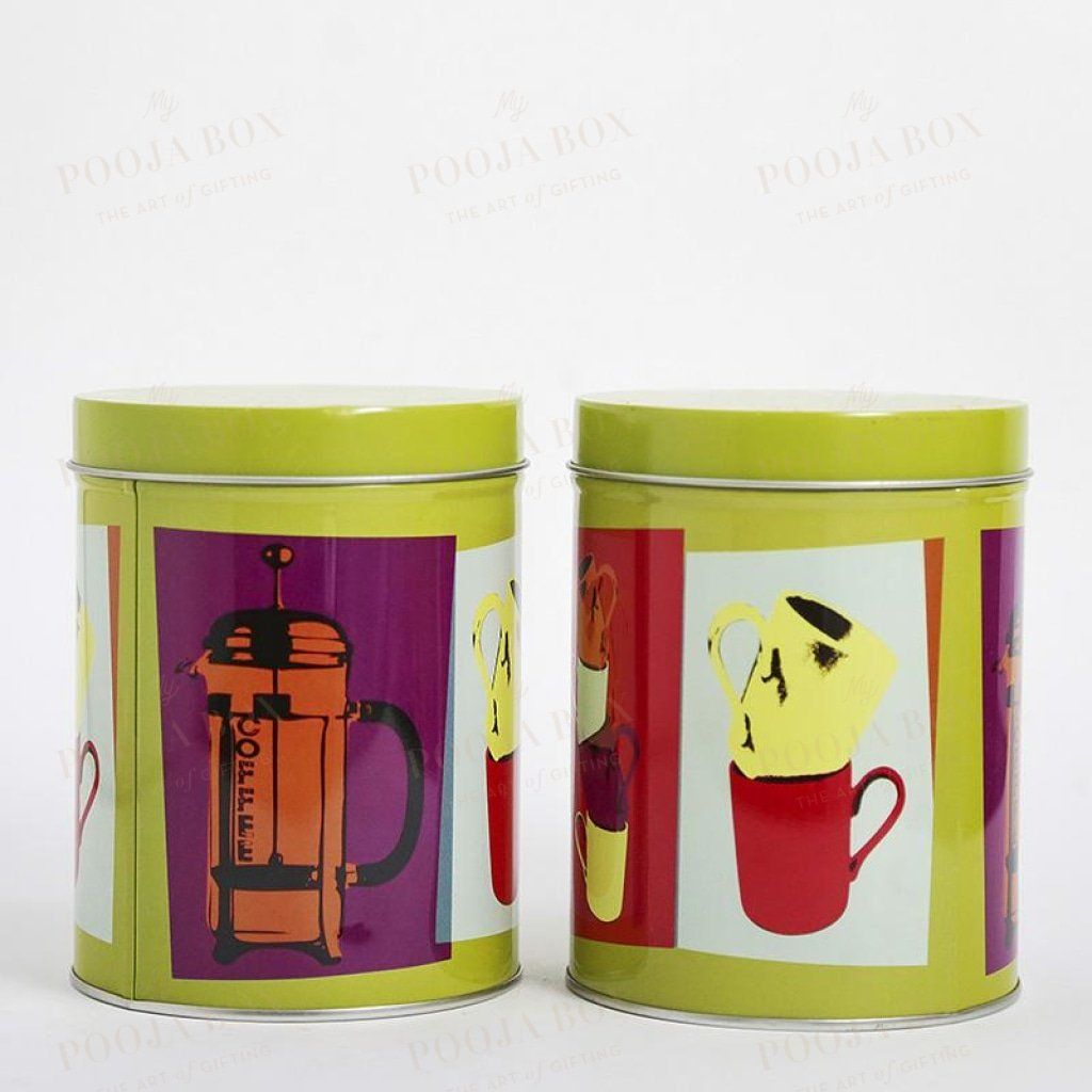 Beautiful Floral Tin Box Set Crockery