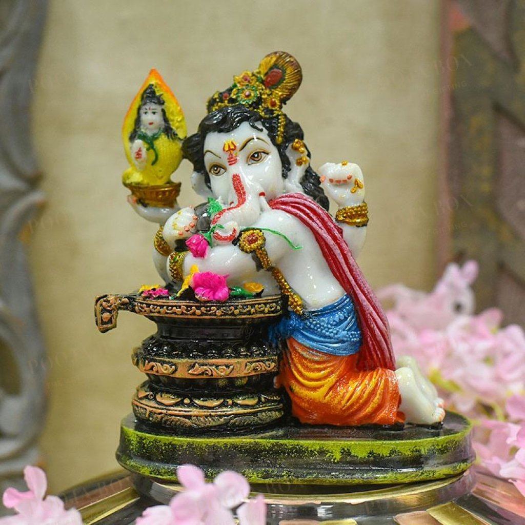 Beautiful Ganesh Lingam Idol/murti Idols
