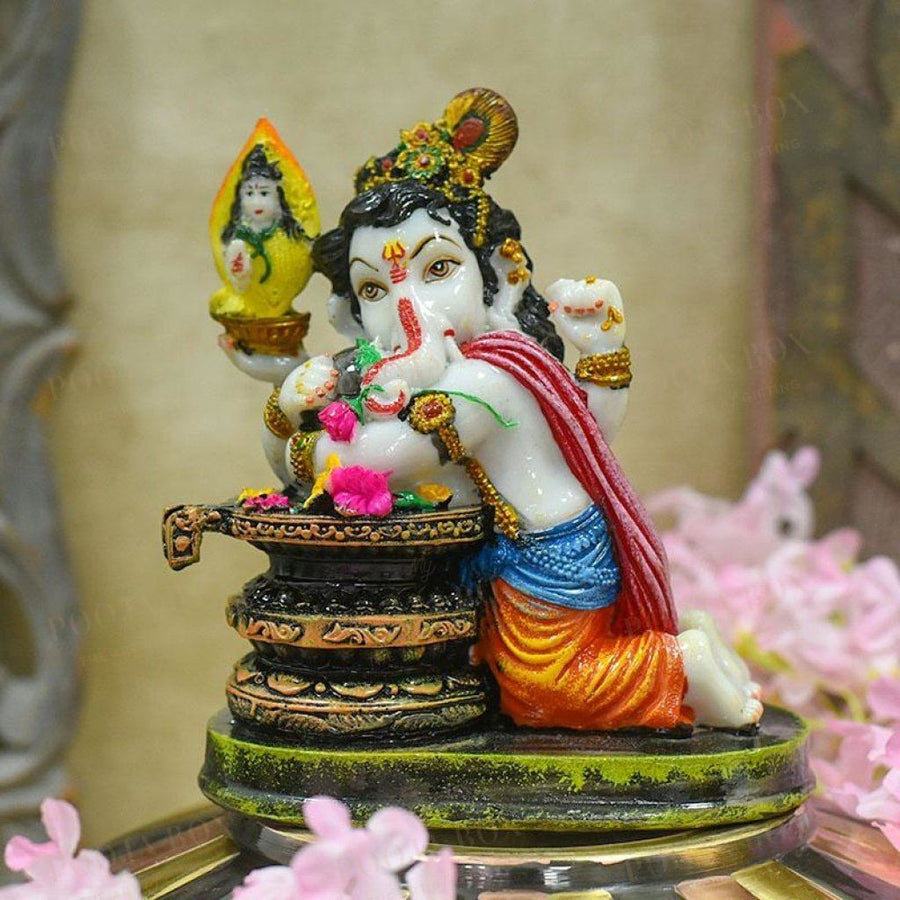 Beautiful Ganesh Lingam Idol/murti Idols