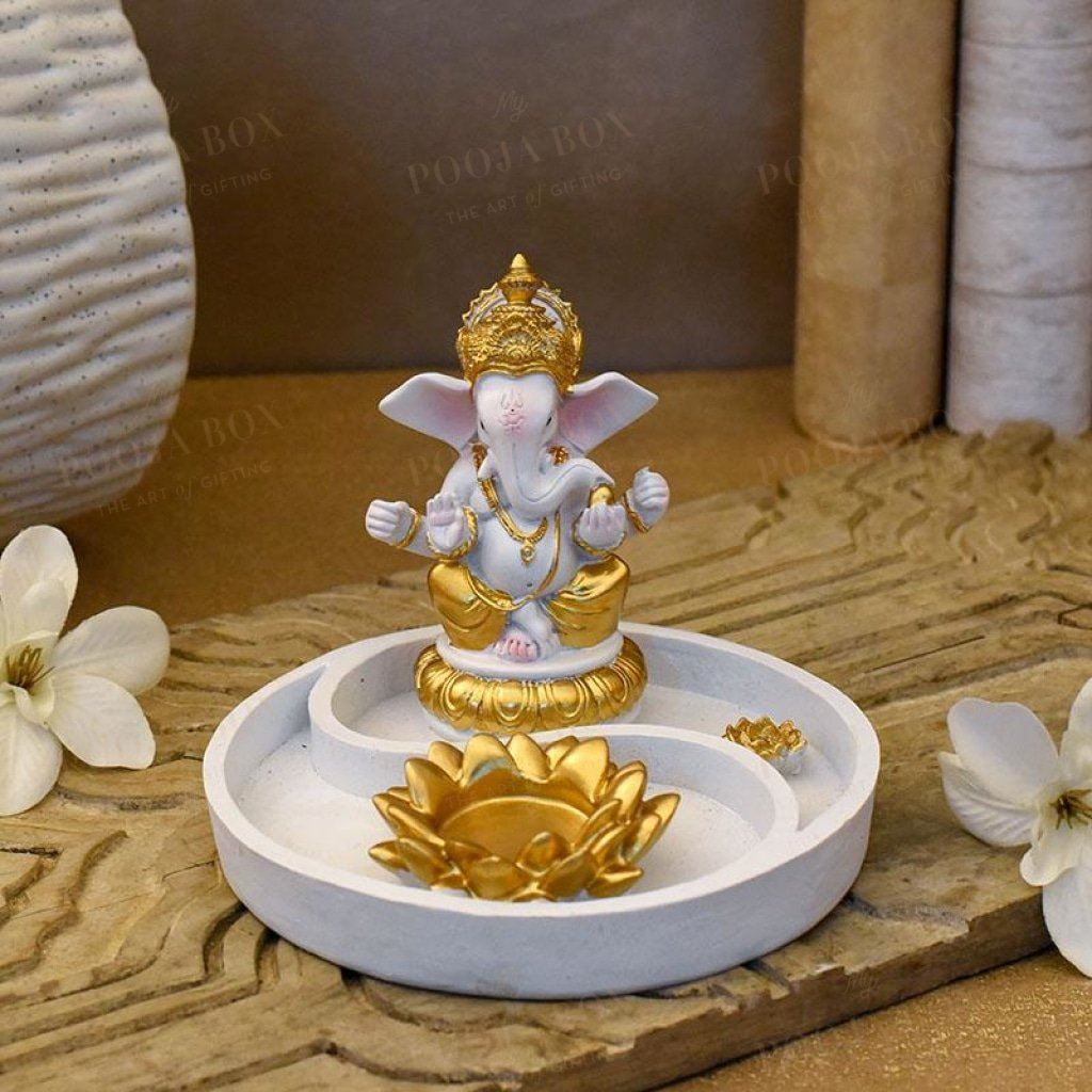 Beautiful Ganpati Incense & T-Light Holder
