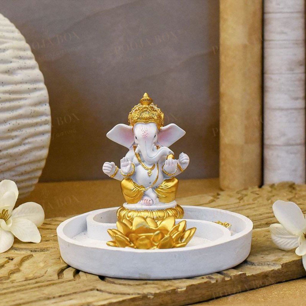 Beautiful Ganpati Incense & T-Light Holder