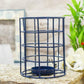 Blue Caged Single T-Light Holder Candle
