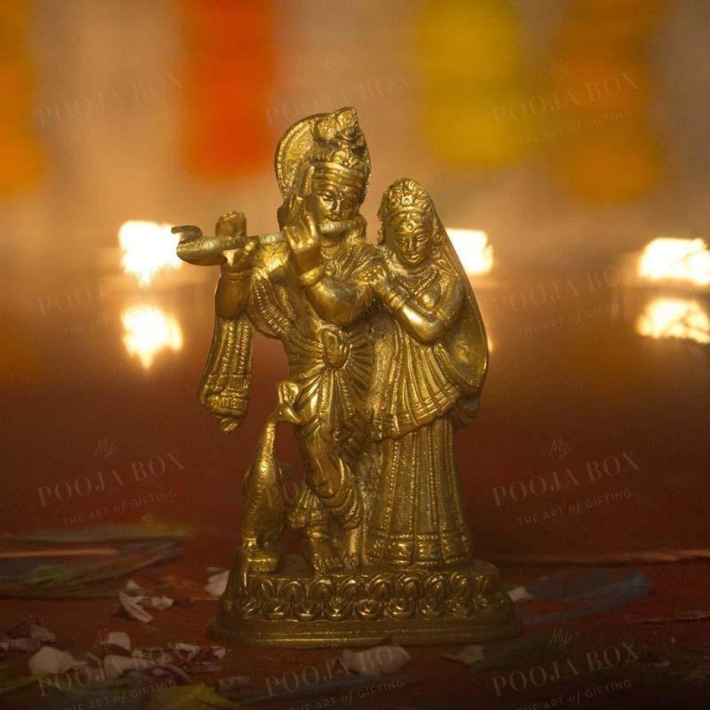 Brass Radha Kishan Idol Idols