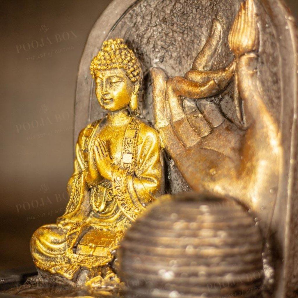 Buddha With Flower Fountain