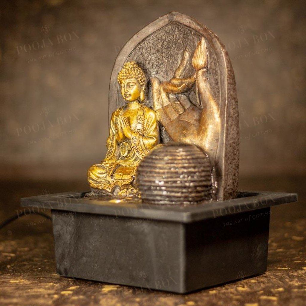 Buddha With Flower Fountain