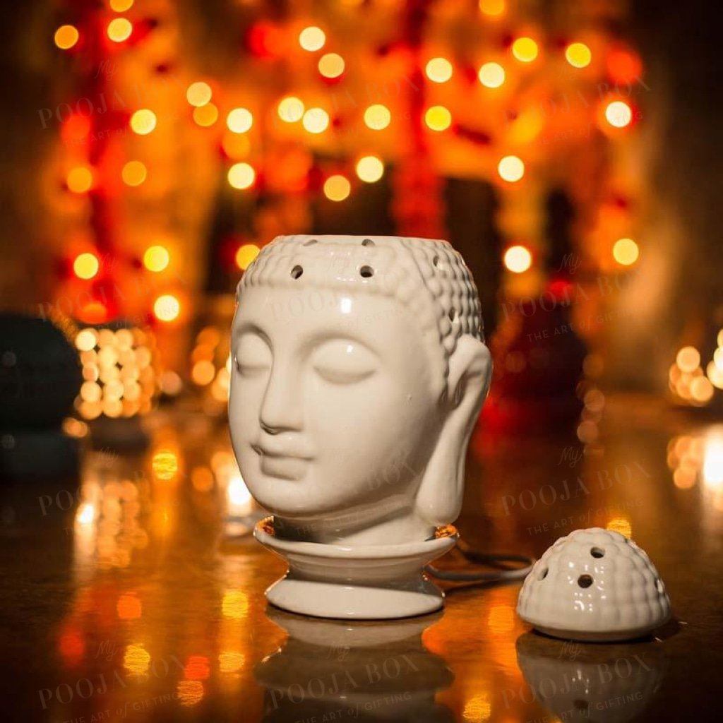 Calm Ceramic Buddha Head Aroma Diffuser Diffusor