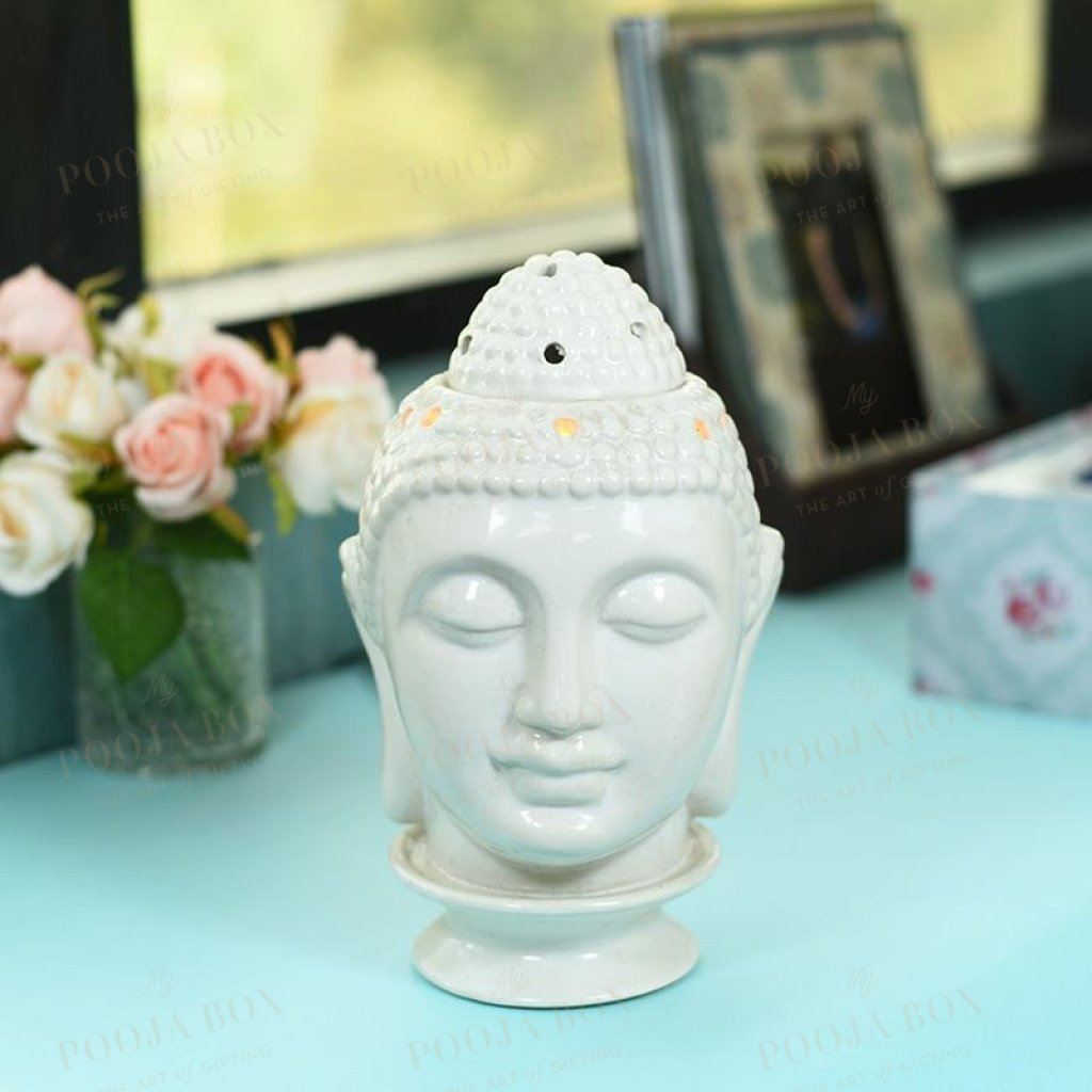 Calm Ceramic Buddha Head Aroma Diffuser Diffusor