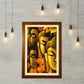 Contemplating Lord Buddha Wall Painting Framed Paintings