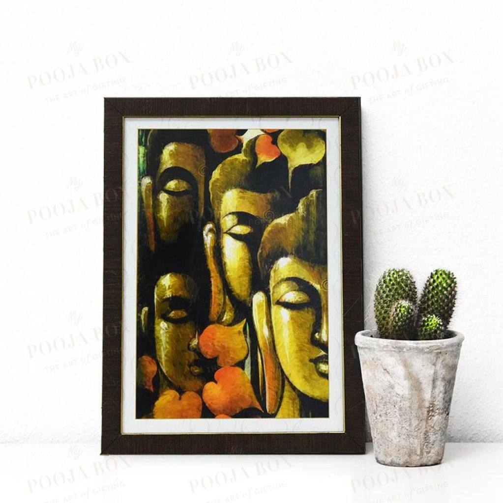 Contemplating Lord Buddha Wall Painting Framed Paintings