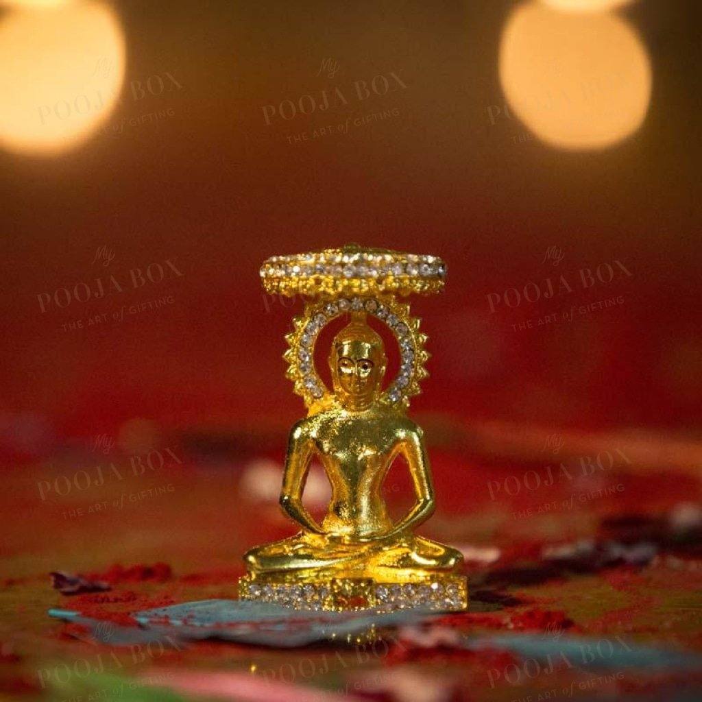 Crystal Diamond Studded Parshwanath Bhagwan Idol Idols