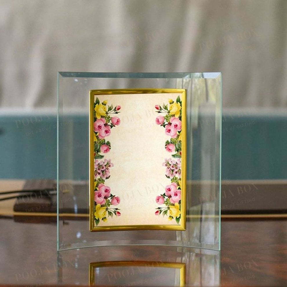 Buy Curved Glass Photo frame Online in India Mypoojabox.in
