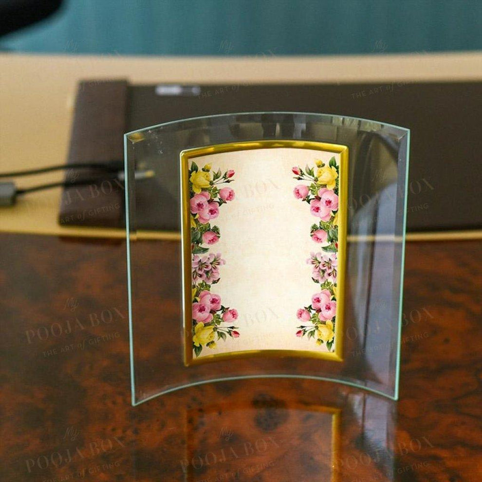 Buy Curved Glass Photo frame Online in India Mypoojabox.in