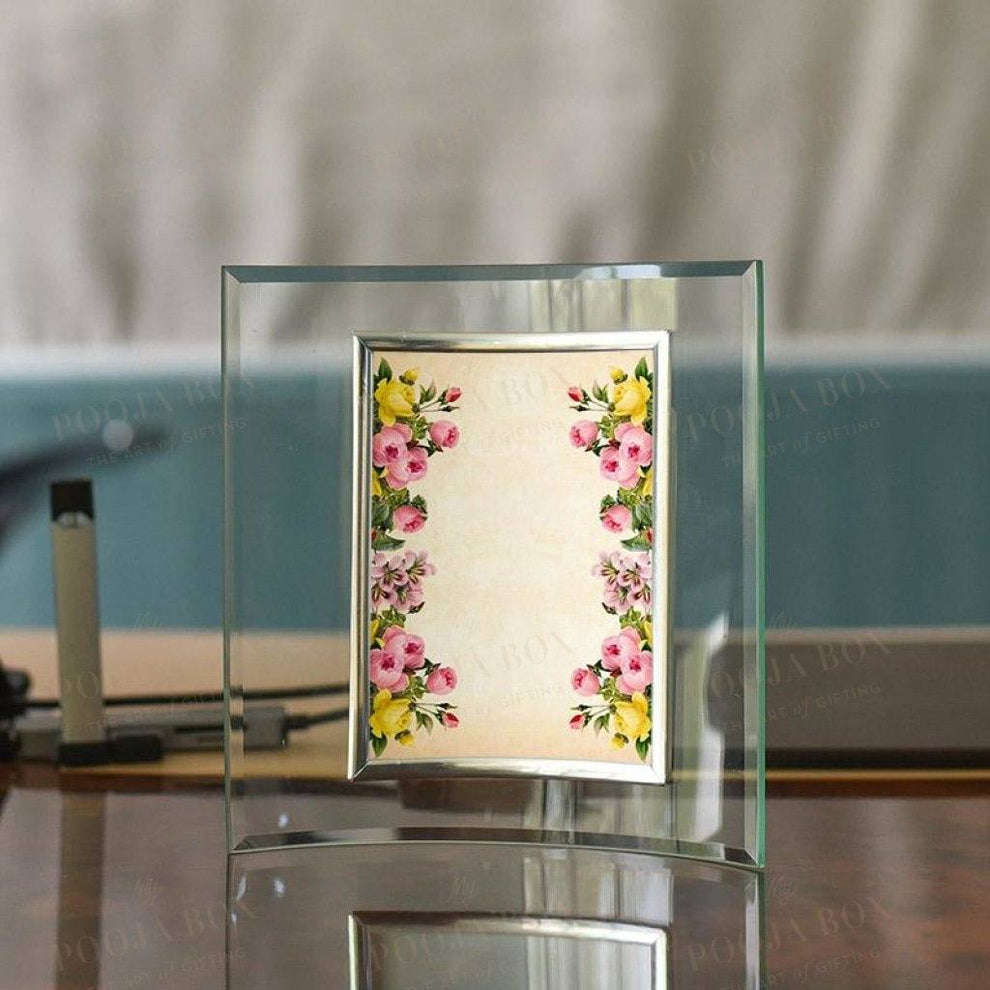 Buy Curved Glass Photo frame Online in India Mypoojabox.in