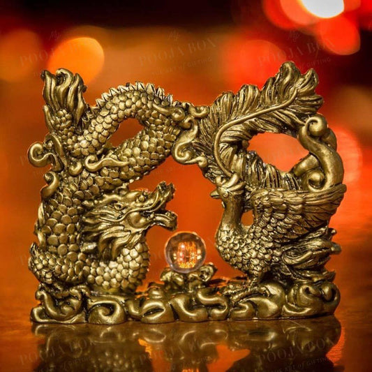 Decorative Feng Shui Dragon Crystal Ball Showpiece