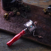 Decorative Handheld Tibetan Buddhist Prayer Wheel Showpiece Feng Shui