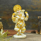 Divine Dancing Ganesha With Flute Idol