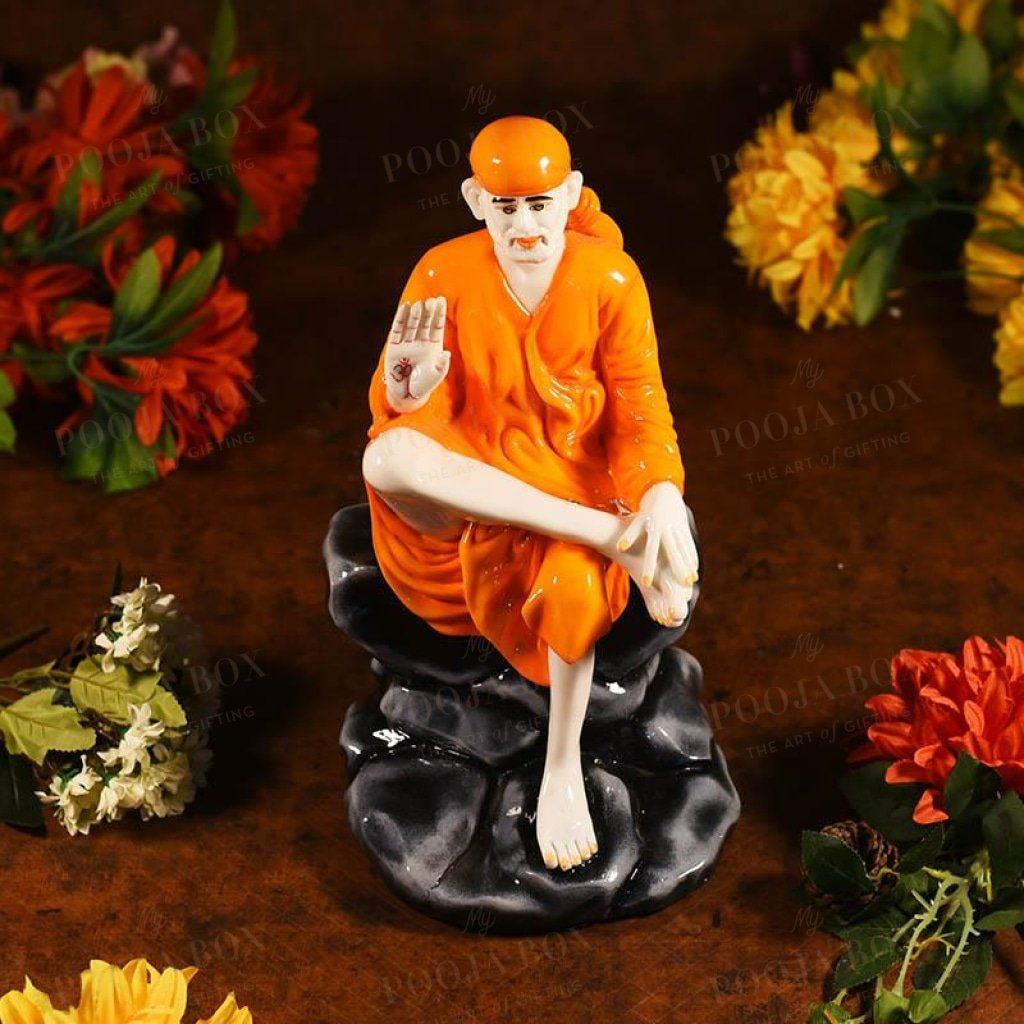 Divine Sitting Sai Baba Idol Idol