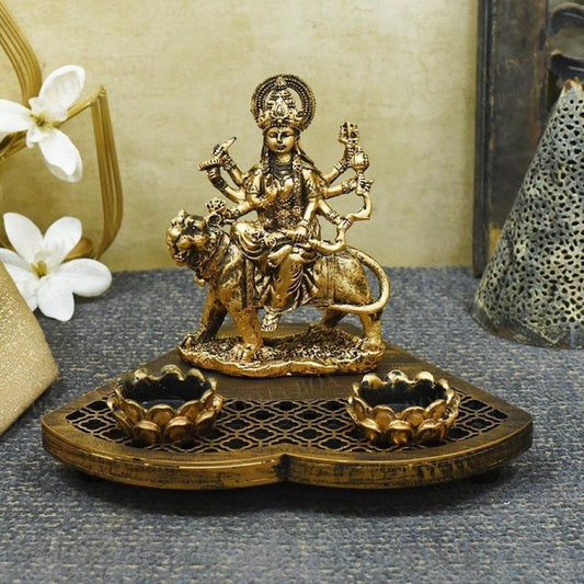 Durga Maa Candle Holder Idols