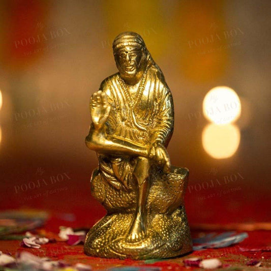 Elegant Handcrafted Shirdi Sai Baba Brass Idol Idols