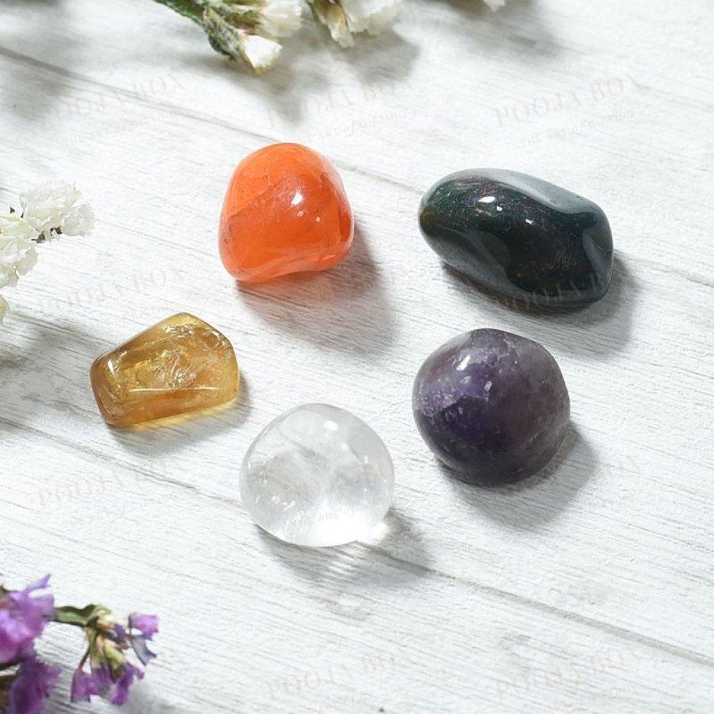 Energy/ Health Booster Crystal Healing Tumble Stone Set