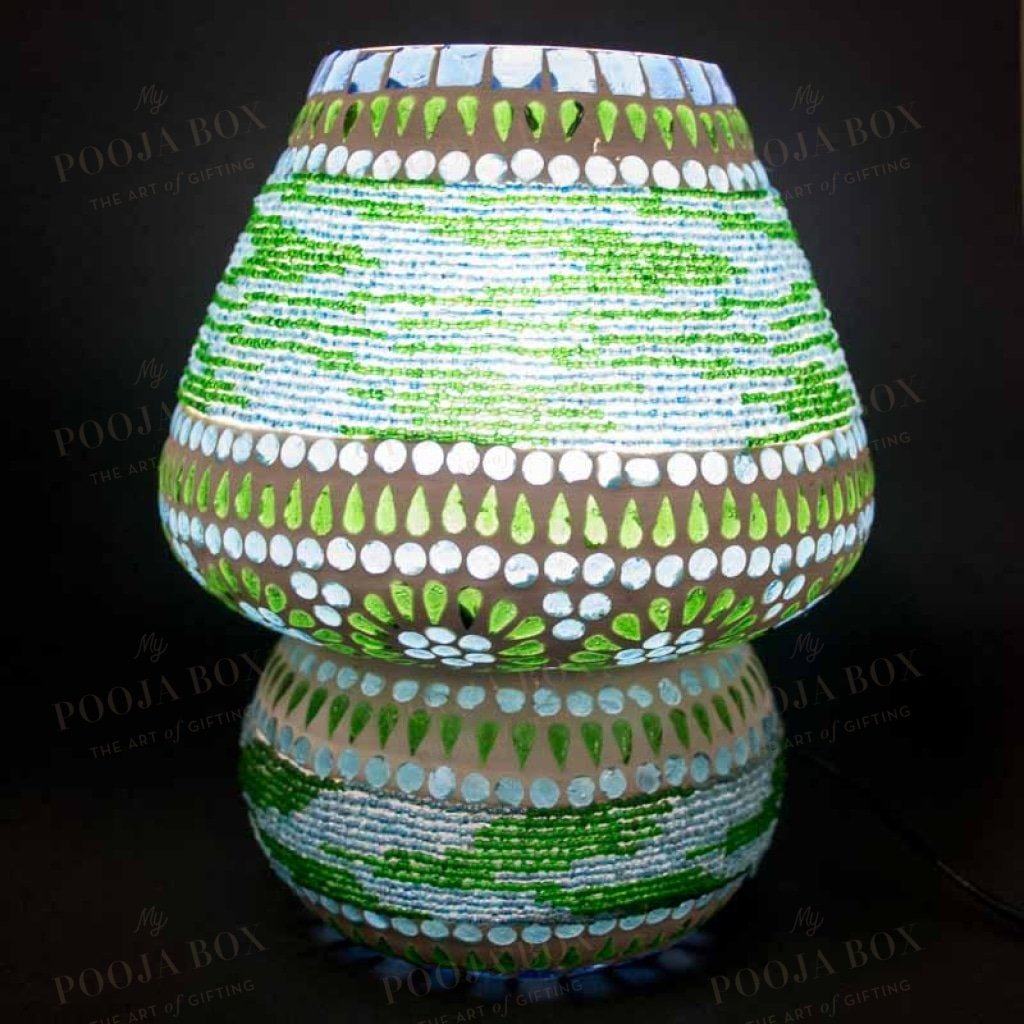 Exotic Beaded Mosaic Table Lamp Home Decor