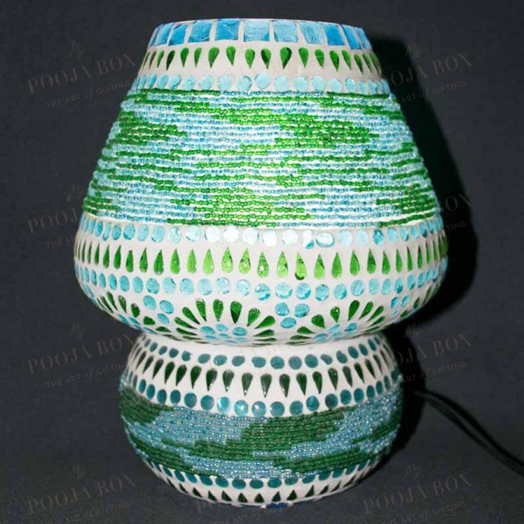 Exotic Beaded Mosaic Table Lamp Home Decor