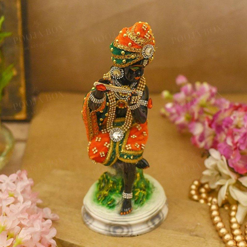 Exquisite Multicolor Sitting Krishna Idol Idol