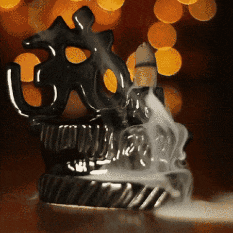 Spiritual Om Backflow Smoke Waterfall Incense Burner