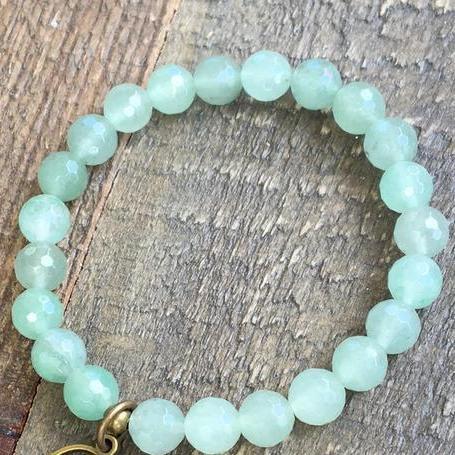 Love Heart Chakra, Aventurine 24 Bead Band/ Bracelet