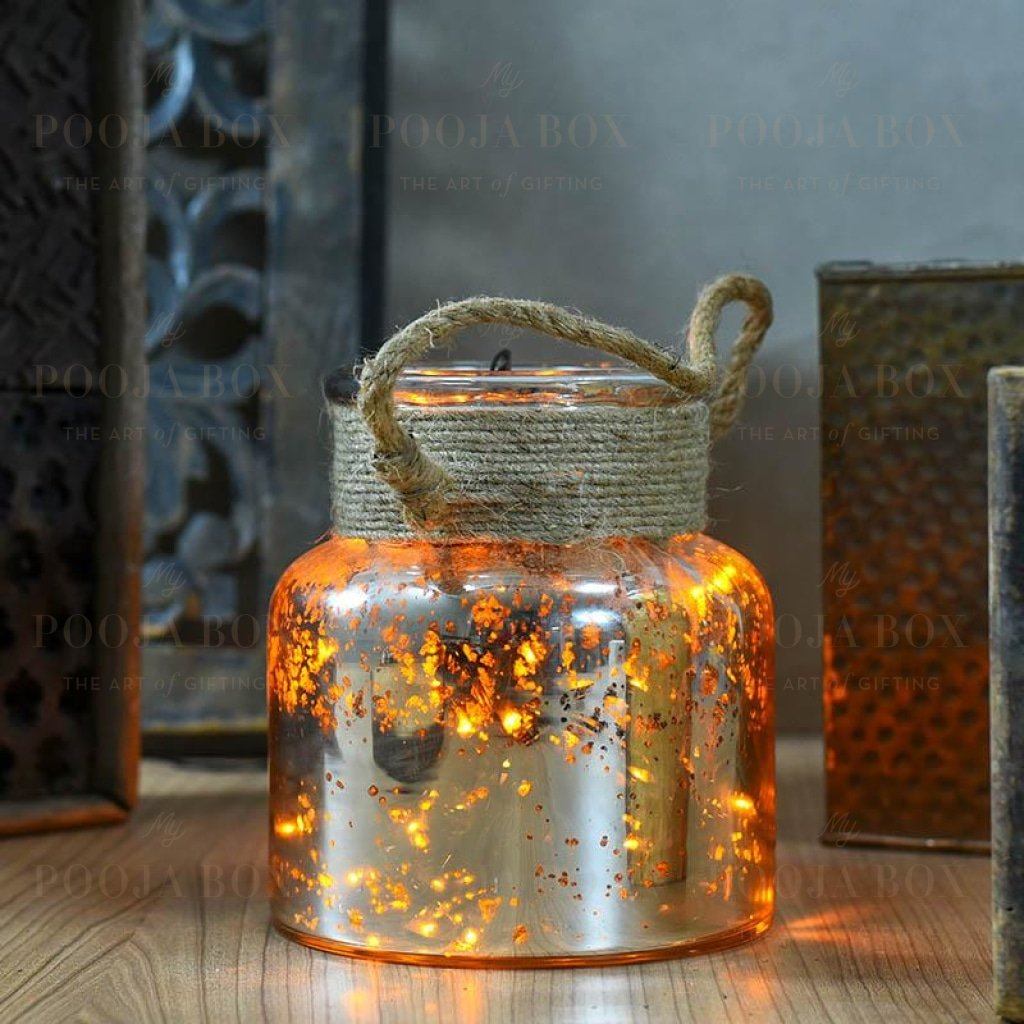 Fairy Dust Glass Jar Candle Holder