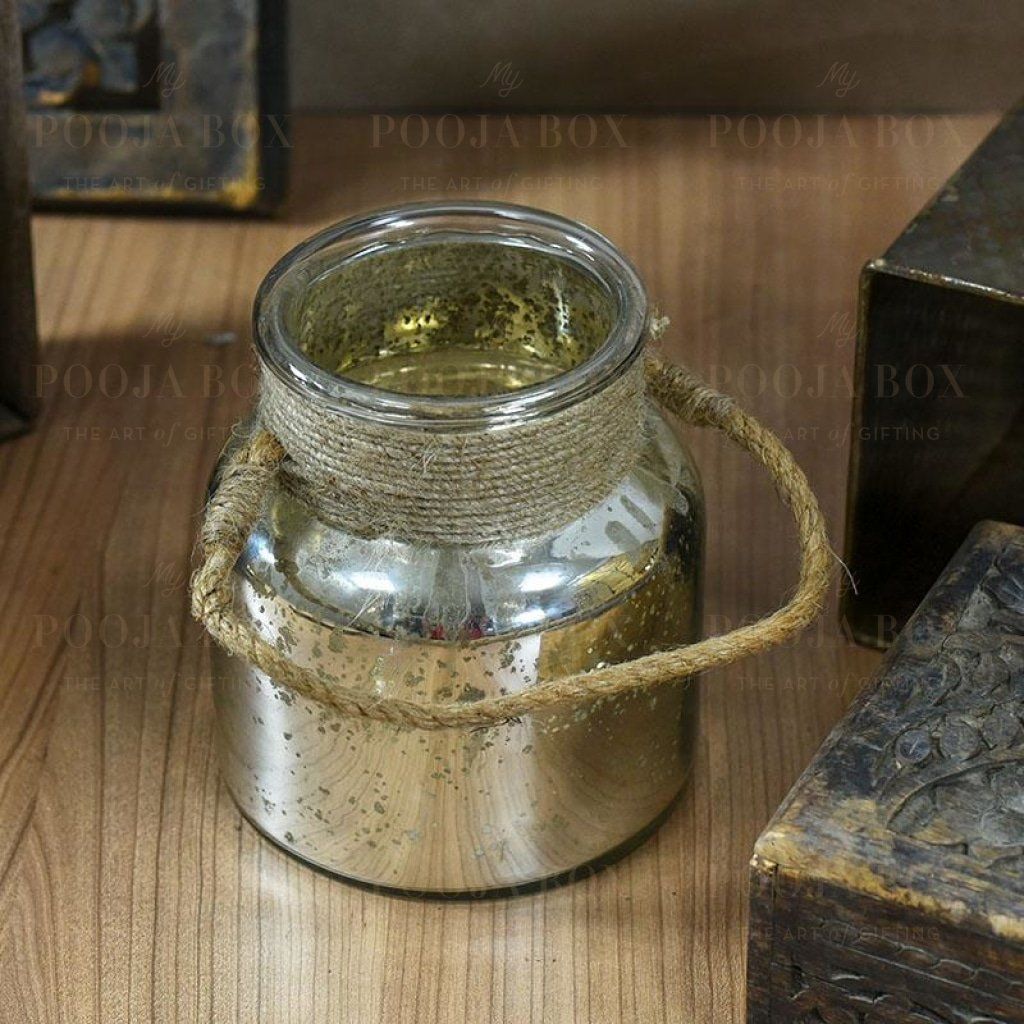 Fairy Dust Glass Jar Candle Holder