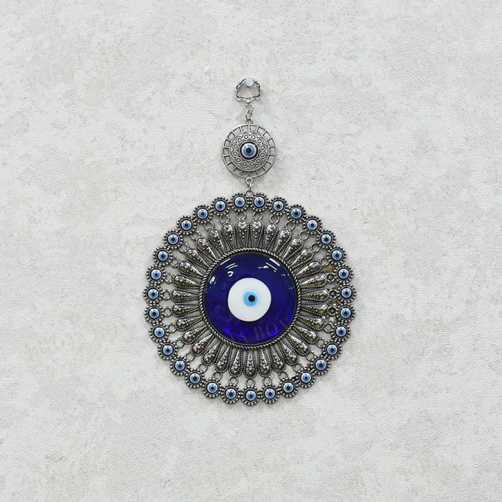 Fancy Glass Turkish Evil Eye Wall Hanging Protection Amulet Feng Shui